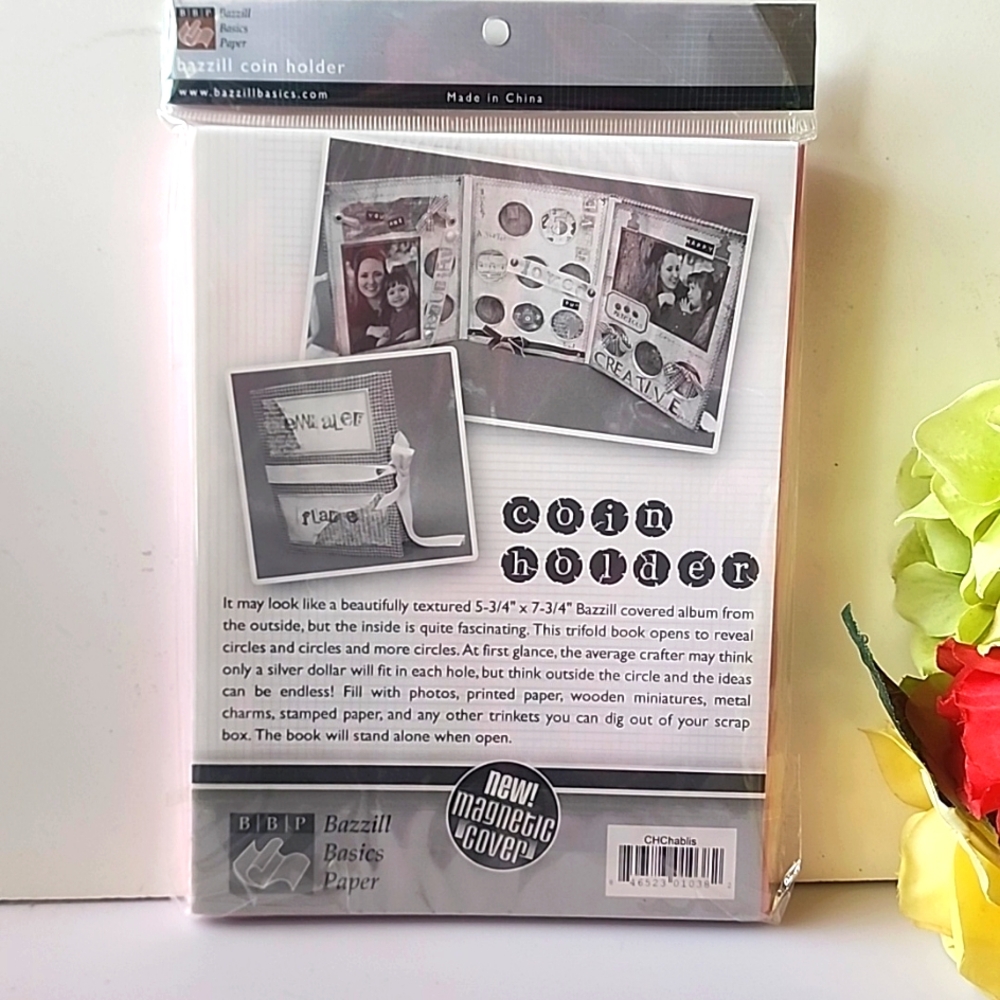 NEW, Bazzil Coin Holder. New Magnetic Cover. Holds 24 Coins.